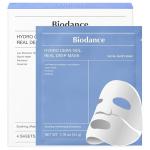 BIODANCE Hydro Cera-nol Real Deep Mask – Overnight Hydrogel Mask for Soothing, Moisturizing & Nourishing, 1.19oz (34g) × 4 Sheets