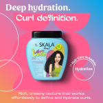 SKALA Mais Cachos 2-in-1 Curl Defining Cream – Leave-In & Deep Conditioning Treatment for Curly Hair (Type 3ABC), Enriched with Shea Butter & Castor Oil, 35.2oz (1kg)