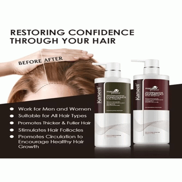 Karseell Hair Repair Set – Shampoo, Conditioner, Hair Serum & Maca Collagen Mask (3x500ml)